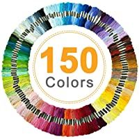 Hilos Punto de Cruz- Vibeey Hilos para Bordar 150 Colores Hilo para Pulseras Madejas de Hilos- Hilo de Bordar con…